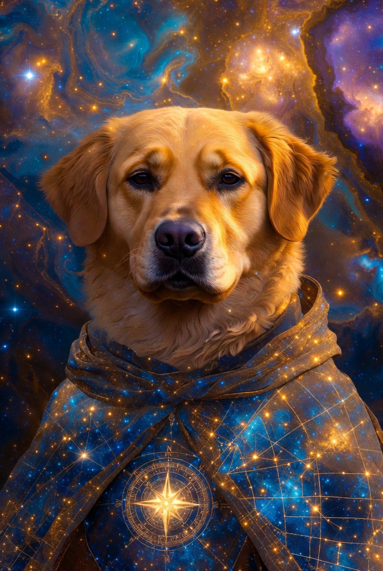 “Cosmic Guardian Cat – Mystical Galaxy Starry Cat Art T-Shirt”