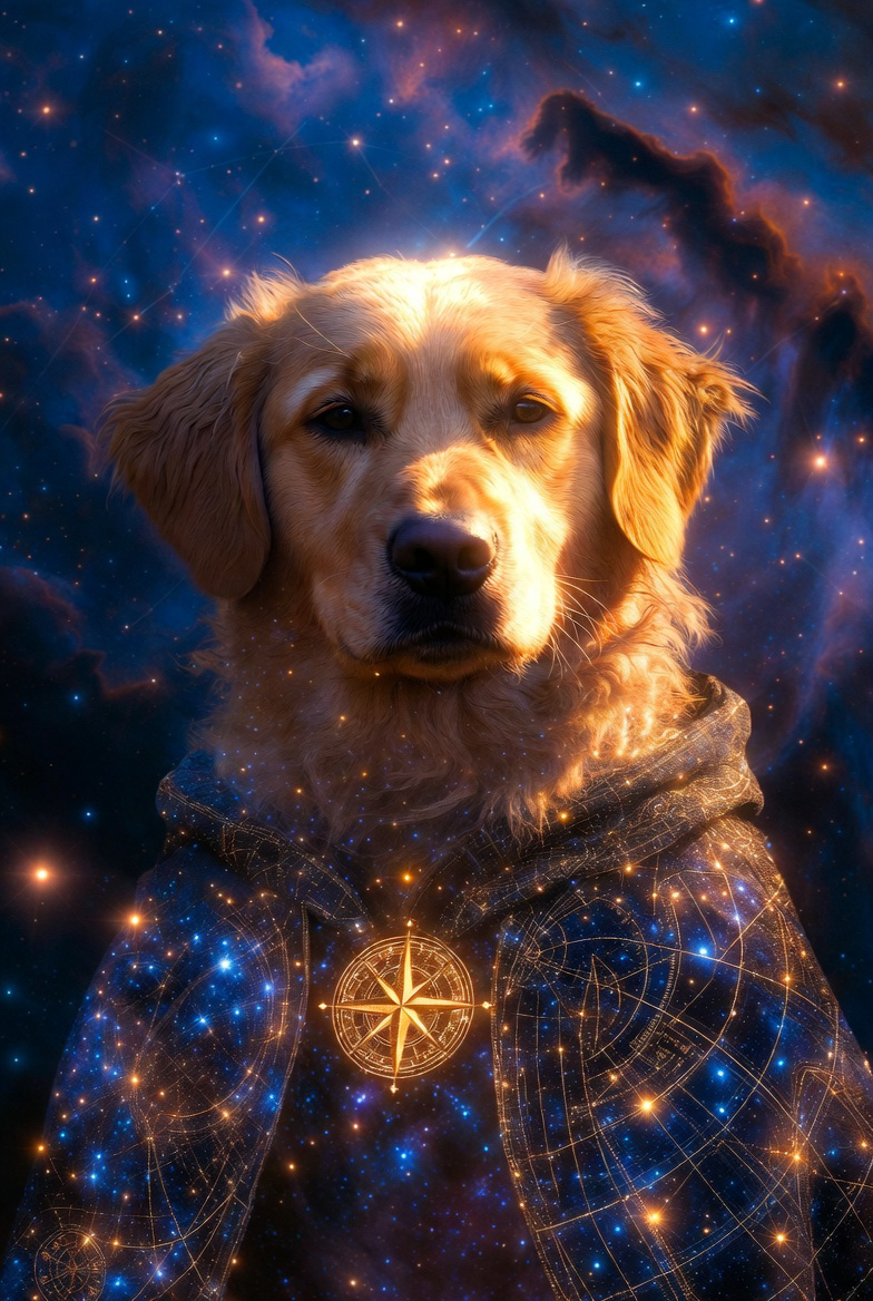 “Cosmic Guardian Cat – Mystical Galaxy Starry Cat Art T-Shirt”