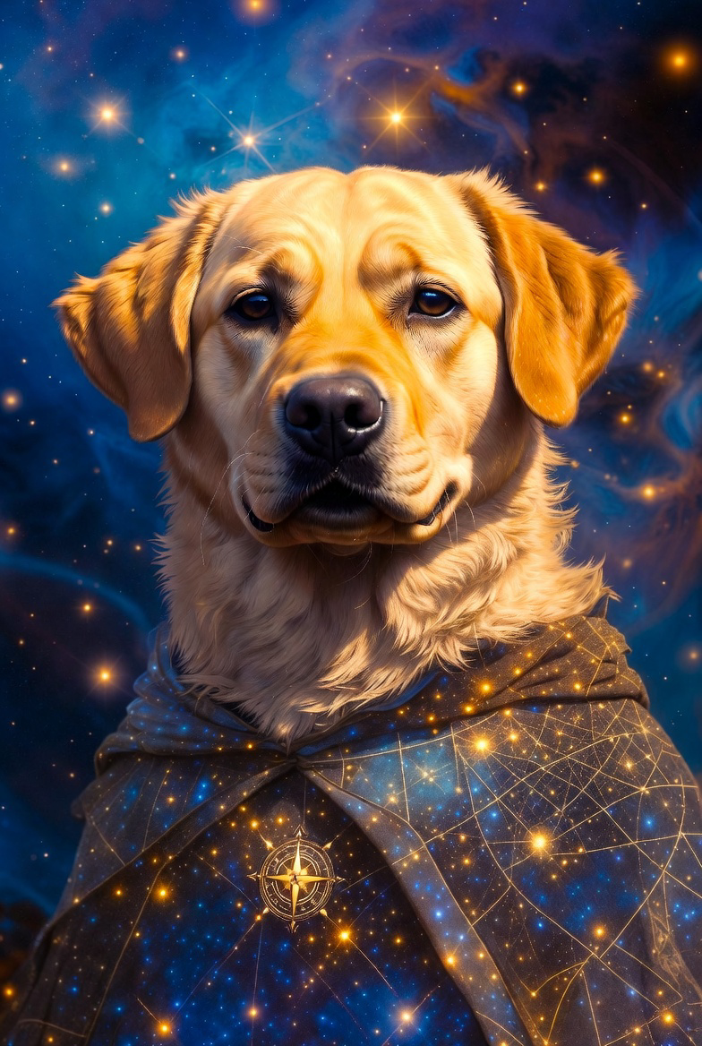 “Cosmic Guardian Cat – Mystical Galaxy Starry Cat Art T-Shirt”