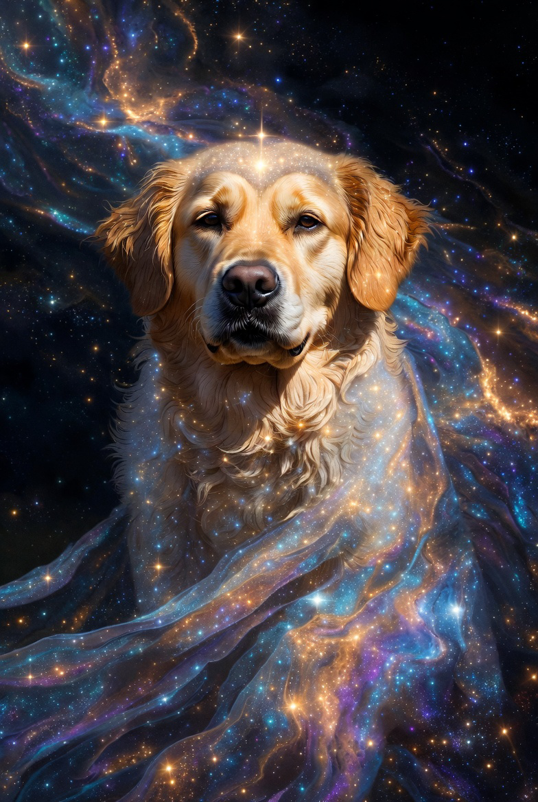 “Cosmic Guardian Cat – Mystical Galaxy Starry Cat Art T-Shirt”