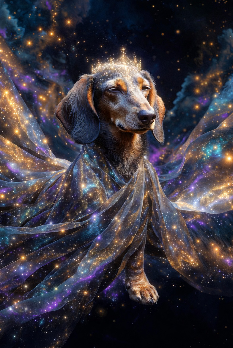 “Cosmic Guardian Cat – Mystical Galaxy Starry Cat Art T-Shirt”