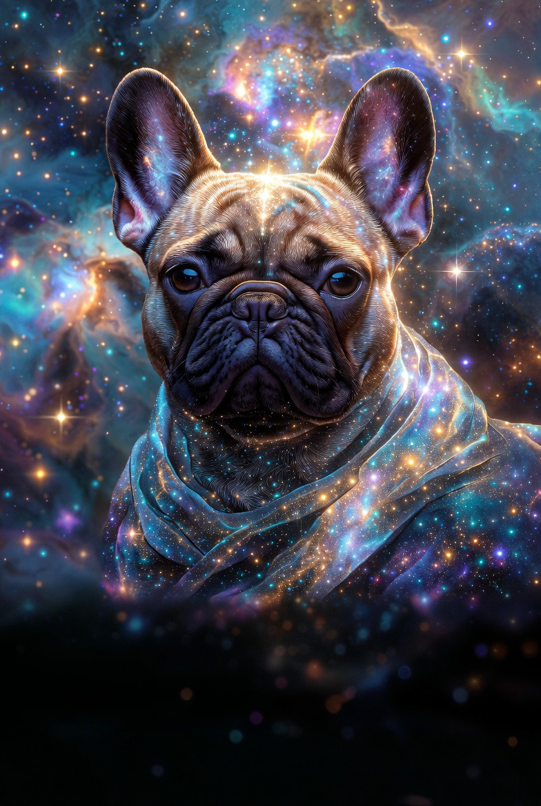 “Cosmic Guardian Cat – Mystical Galaxy Starry Cat Art T-Shirt”