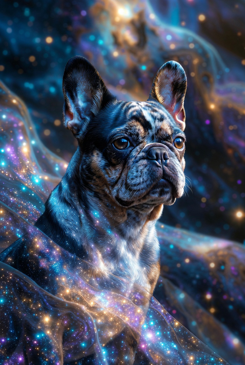 “Cosmic Guardian Cat – Mystical Galaxy Starry Cat Art T-Shirt”