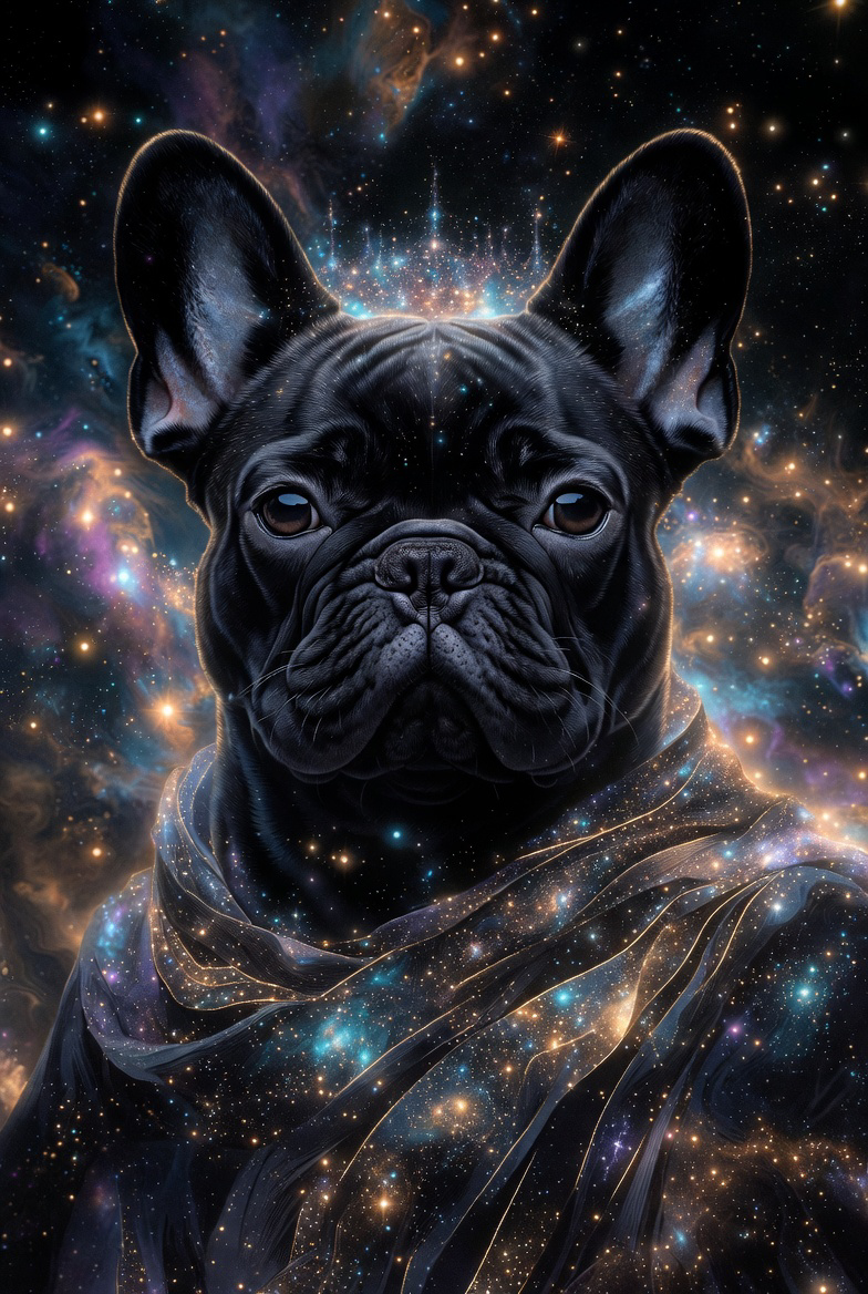 “Cosmic Guardian Cat – Mystical Galaxy Starry Cat Art T-Shirt”