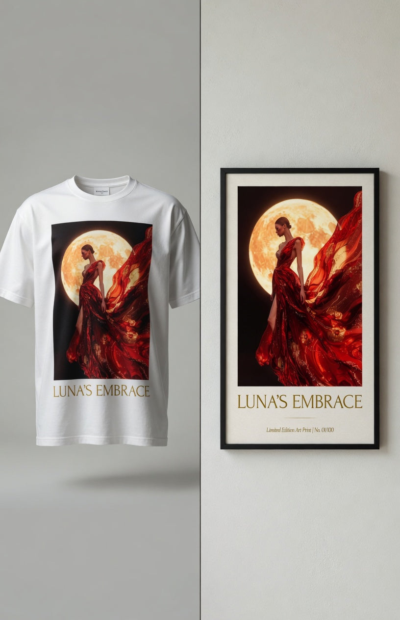 Lunar Goddesses Full Collection | Epic Moonlit Mythological Ensemble Art Print | Greek Egyptian Mesopotamian Celestial Glamour | Large Vertical