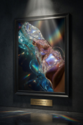 Celestial Cascade II – Iridescent Digital Sculpture by Jan Marie McCoy
